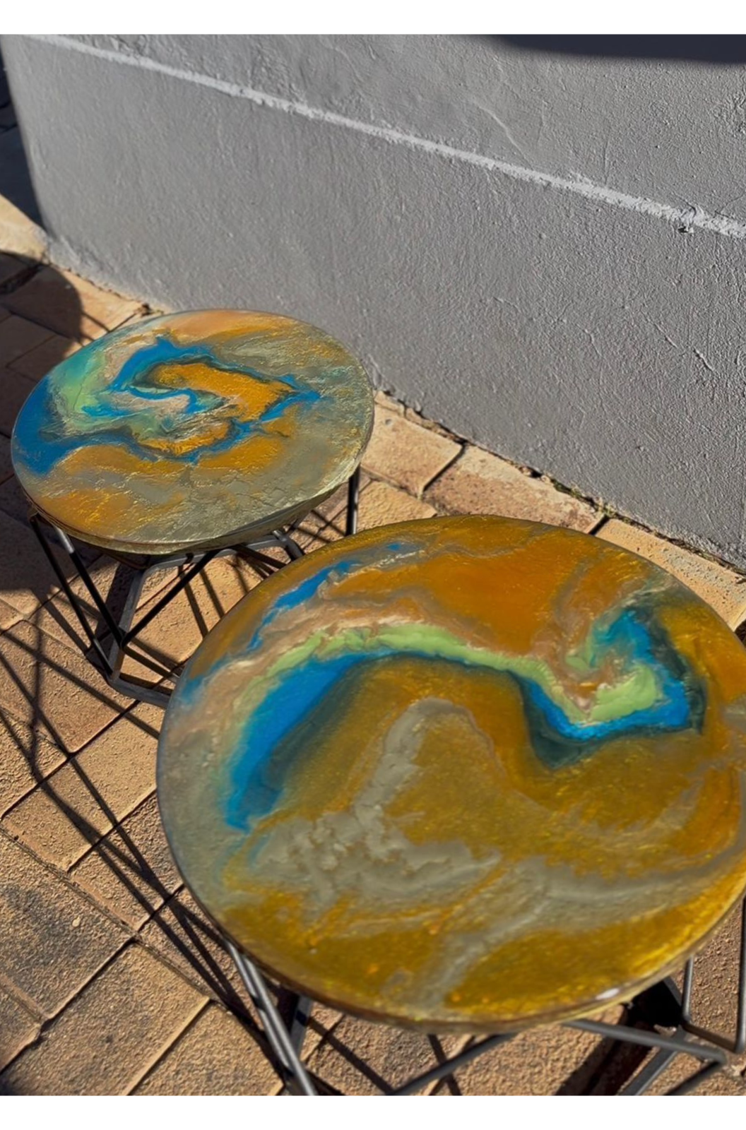 Custom resin table by Vertex Resin Studio